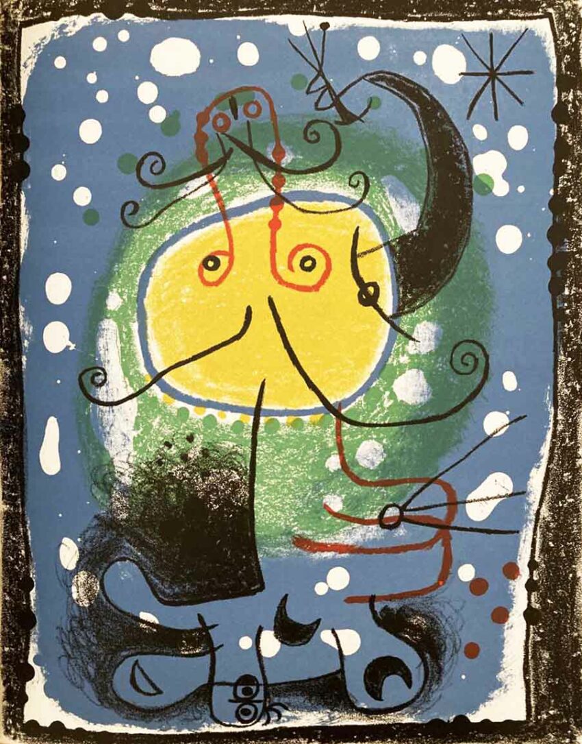 MIRO LITHOGRAPH PERSONNAGE FROM THE XXE SIECLE