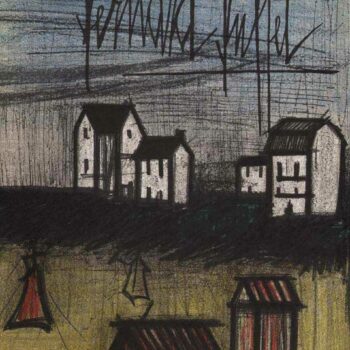 Bernard Buffet Original Lithograph Landscape 1967