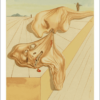 Salvador Dali Woodcut Hell 30 Men who eat each other