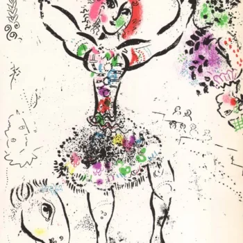 1960 Marc Chagall Original Lithograph La Jongleuse