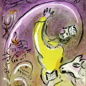 Chagall Lithograph Solomon Verve Bible Mourlot 1956