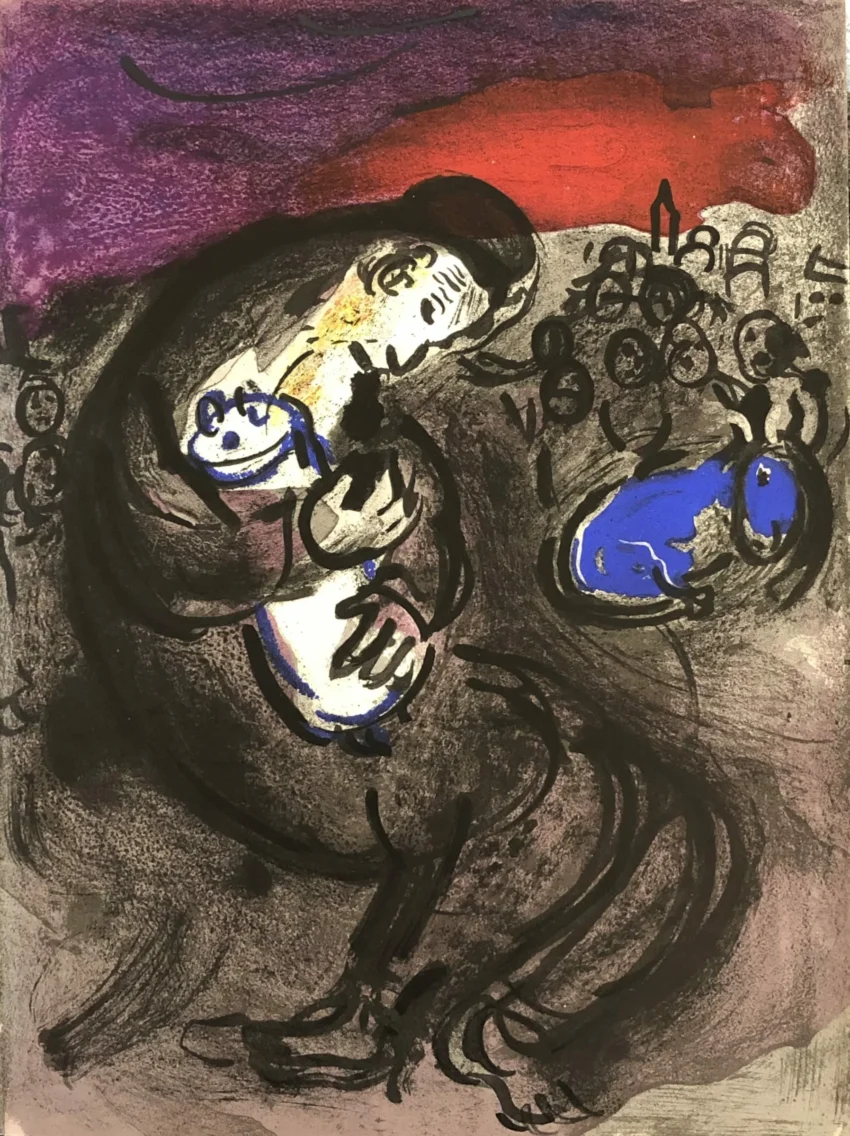 Chagall Lithograph Lamentations of Jeremiah Verve Bible Mourlot 1956