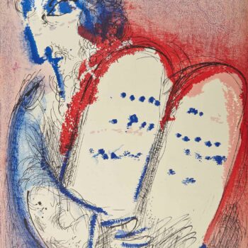 Chagall Lithograph Moses 2 Verve Bible Mourlot 1956