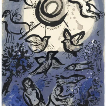 Chagall Lithograph Creation 1960 Drawing for the bible