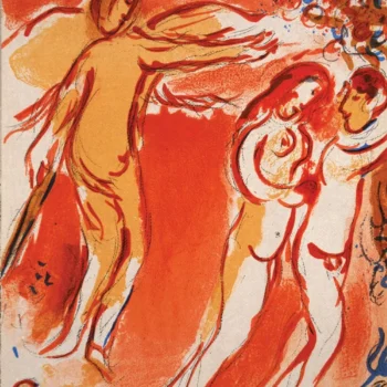 Chagall Lithograph Banished from Paradise 1960