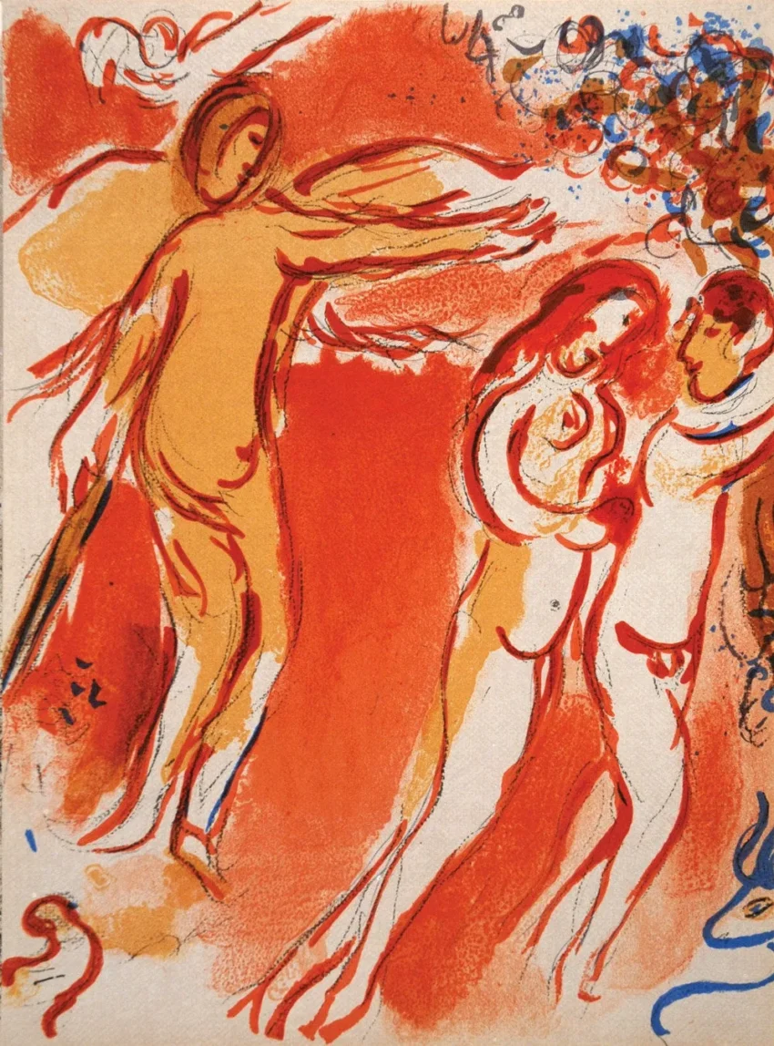 Chagall Lithograph Banished from Paradise 1960