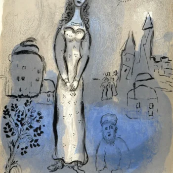 Chagall Lithograph Esther 1960 Drawing for the bible