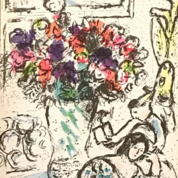 1974 Marc Chagall Original Lithograph Frontispiece