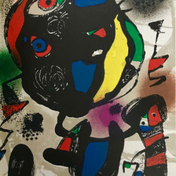 Joan Miro Original Lithograph V4-5 Mourlot 1981