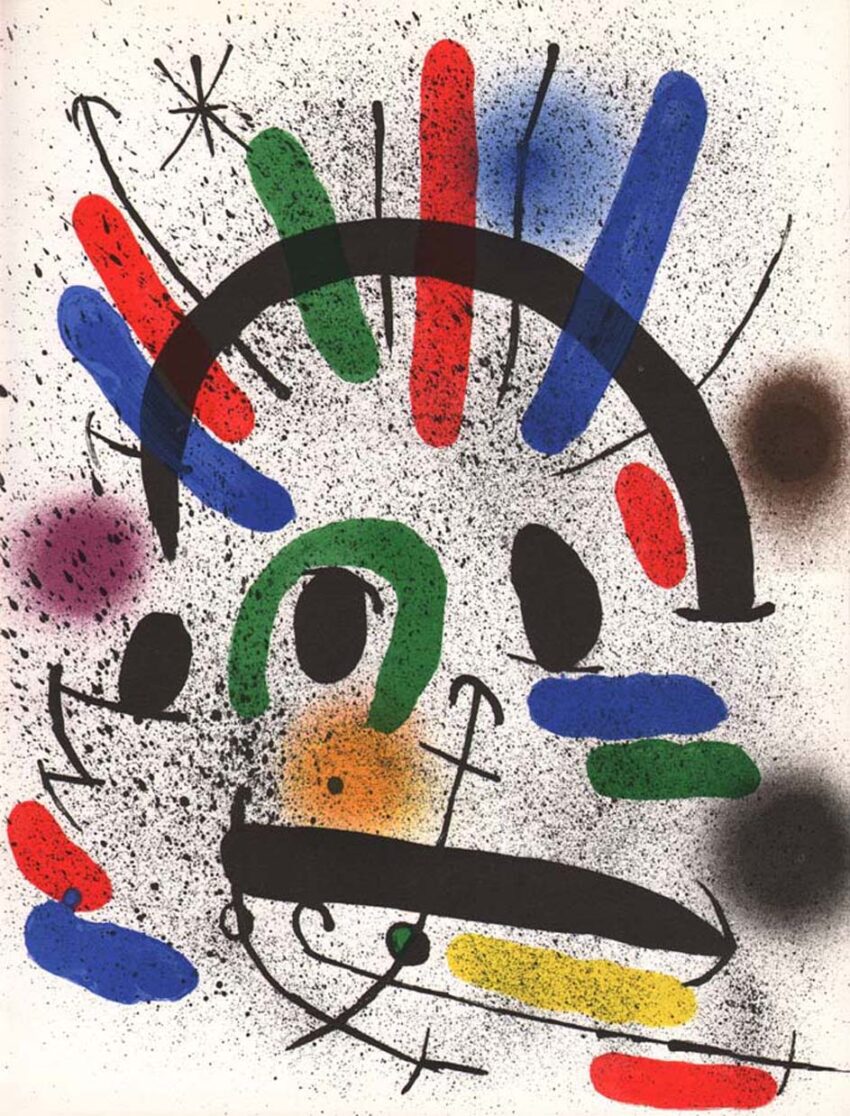 Joan Miro Original Lithograph V1-2 printed by Mourlot 1972