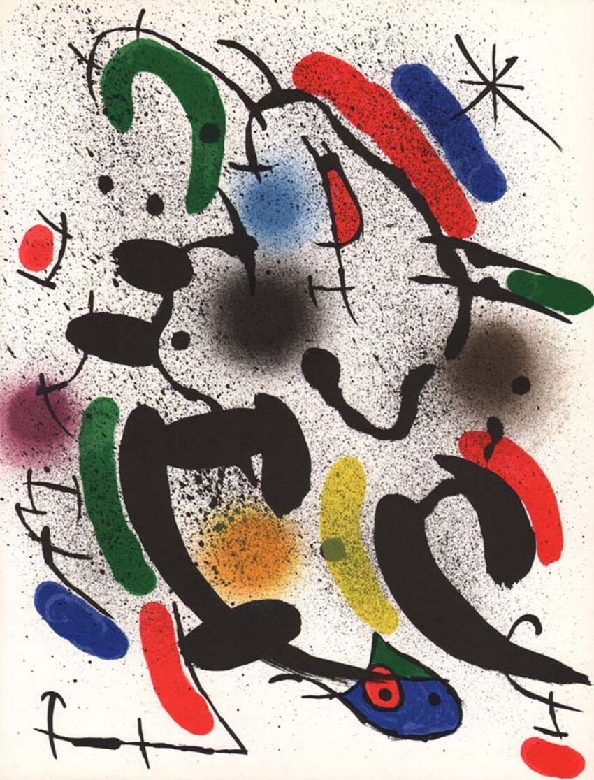 Joan Miro Original Lithograph V1-6 printed by Mourlot 1972