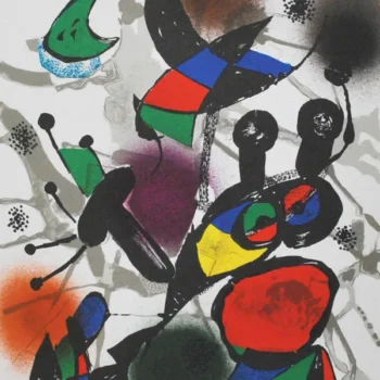 Joan Miro Original Lithograph V3-2 Mourlot 1977