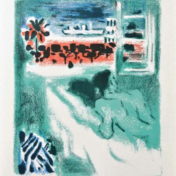 Alexandre garbell lithograph 1962 with collaboration with Andre Sauret