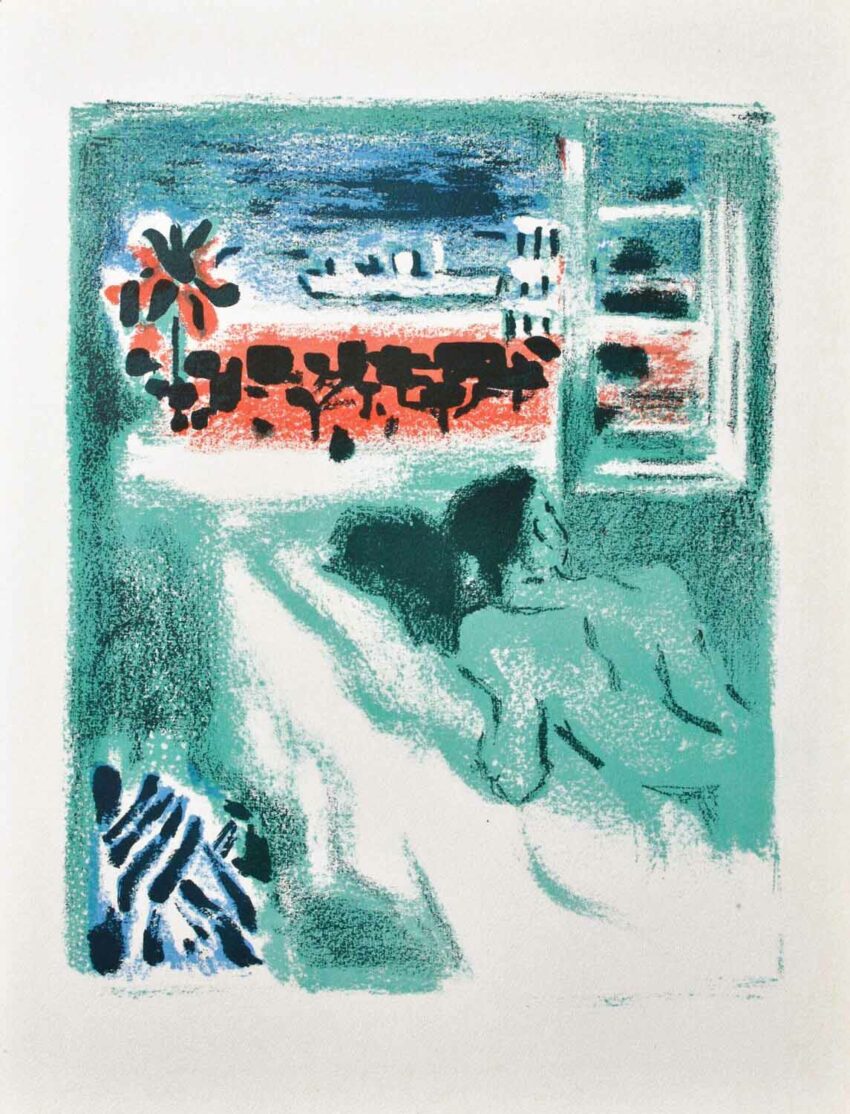 Alexandre garbell lithograph 1962 with collaboration with Andre Sauret