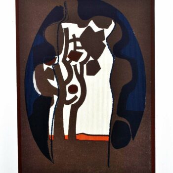 1979 Andre Minaux Lithograph Abstract Trees