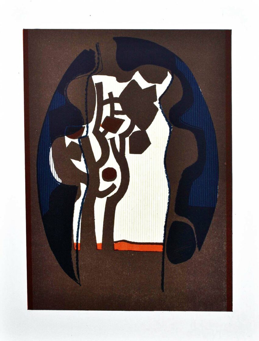 1979 Andre Minaux Lithograph Abstract Trees