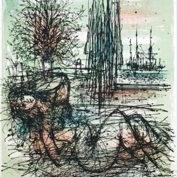 Jean Carzou lithograph printed 1962 at mourlot press