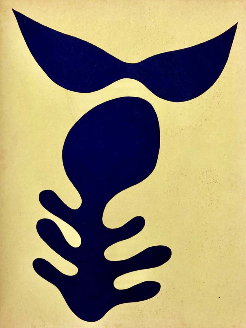 moustache et squelette pochoir by Jean Arp