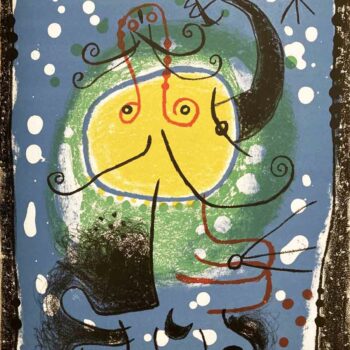 Joan Miro Original Lithograph Personage XXe Siele 1957