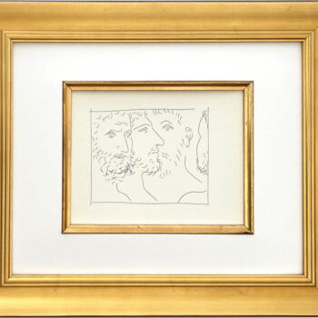 Picasso Metamorphoses 22 Four men's heads  framed