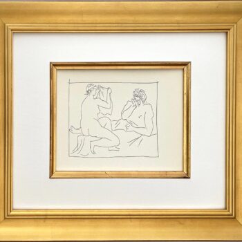 Picasso Metamorphoses 29 Arachne showing her work framed