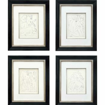 Picasso set of 4 metamorphoses 1-3-4-5 Framed