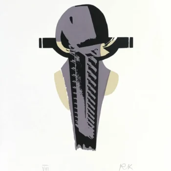 Ronald king Screen Print The Clerk's Horse Signed & Numbered 1978